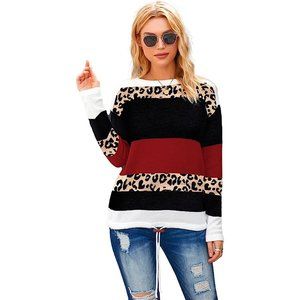 NWT Leopard Print Knit Sweater